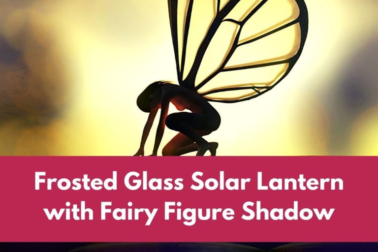 Frosted Glass Solar Lantern with Fairy Figure Shadow