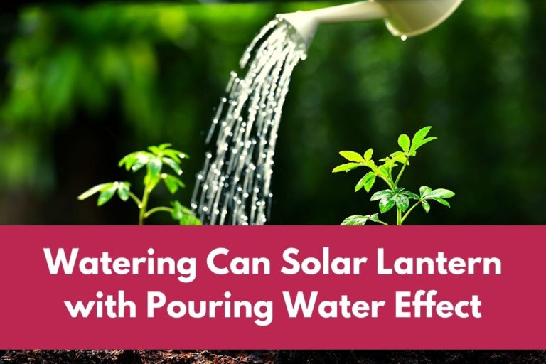 Metal Watering Can Solar Lantern with Pouring Water Effect