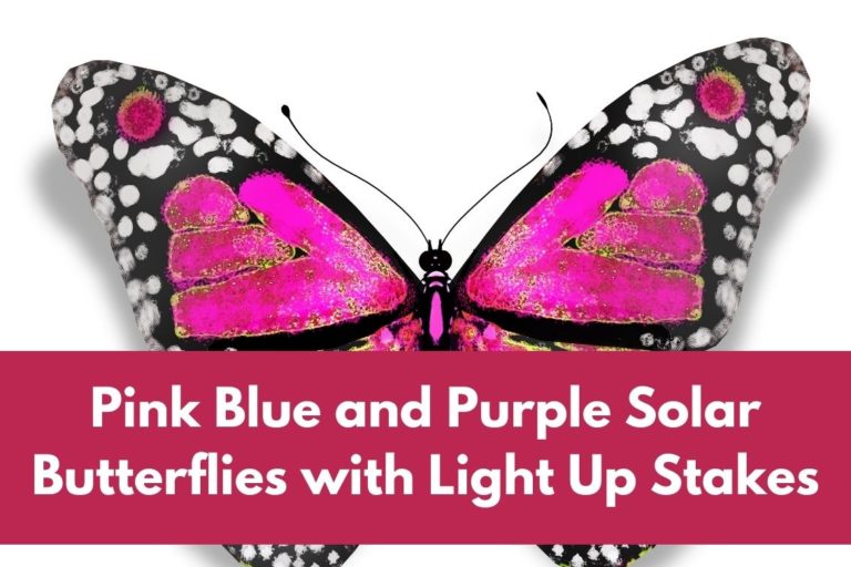 Pink Blue and Purple Solar Butterflies with Light Up Stakes