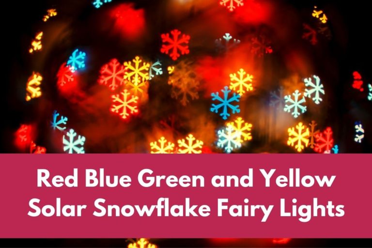 Red Blue Green and Yellow Solar Snowflake Fairy Lights