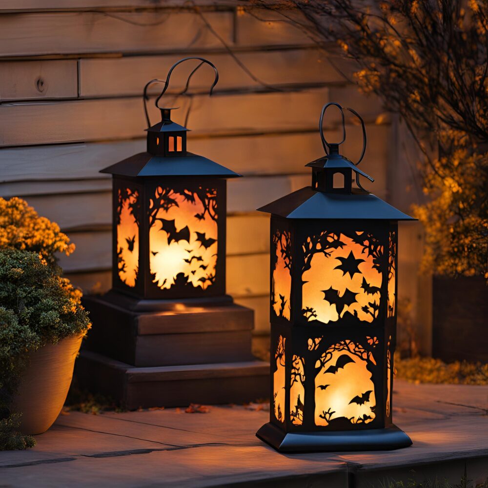 Spooky solar bat lanterns